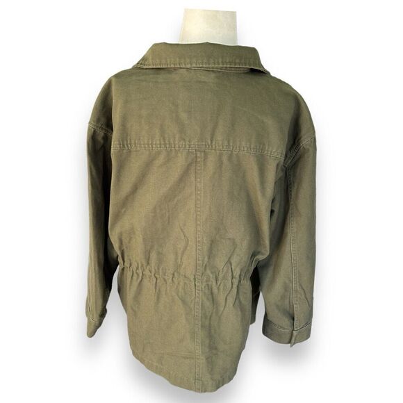 Gap Army Green Utility Jacket Size Petite Medium - Picture 3 of 11